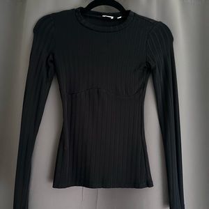 Aritzia Wilfred Free Black Scuba Long Sleeve XS
